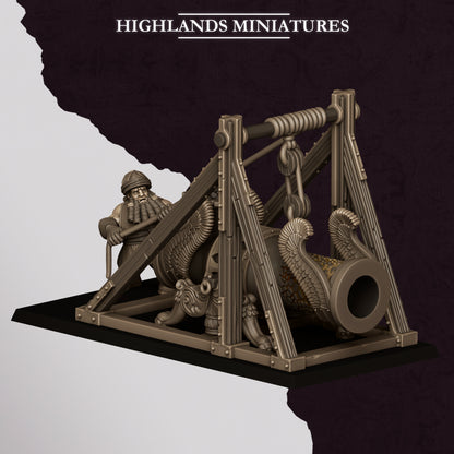 Dwarf Sons of Marduk Cannon - Highlands Miniatures