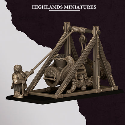 Dwarf Sons of Marduk Cannon - Highlands Miniatures
