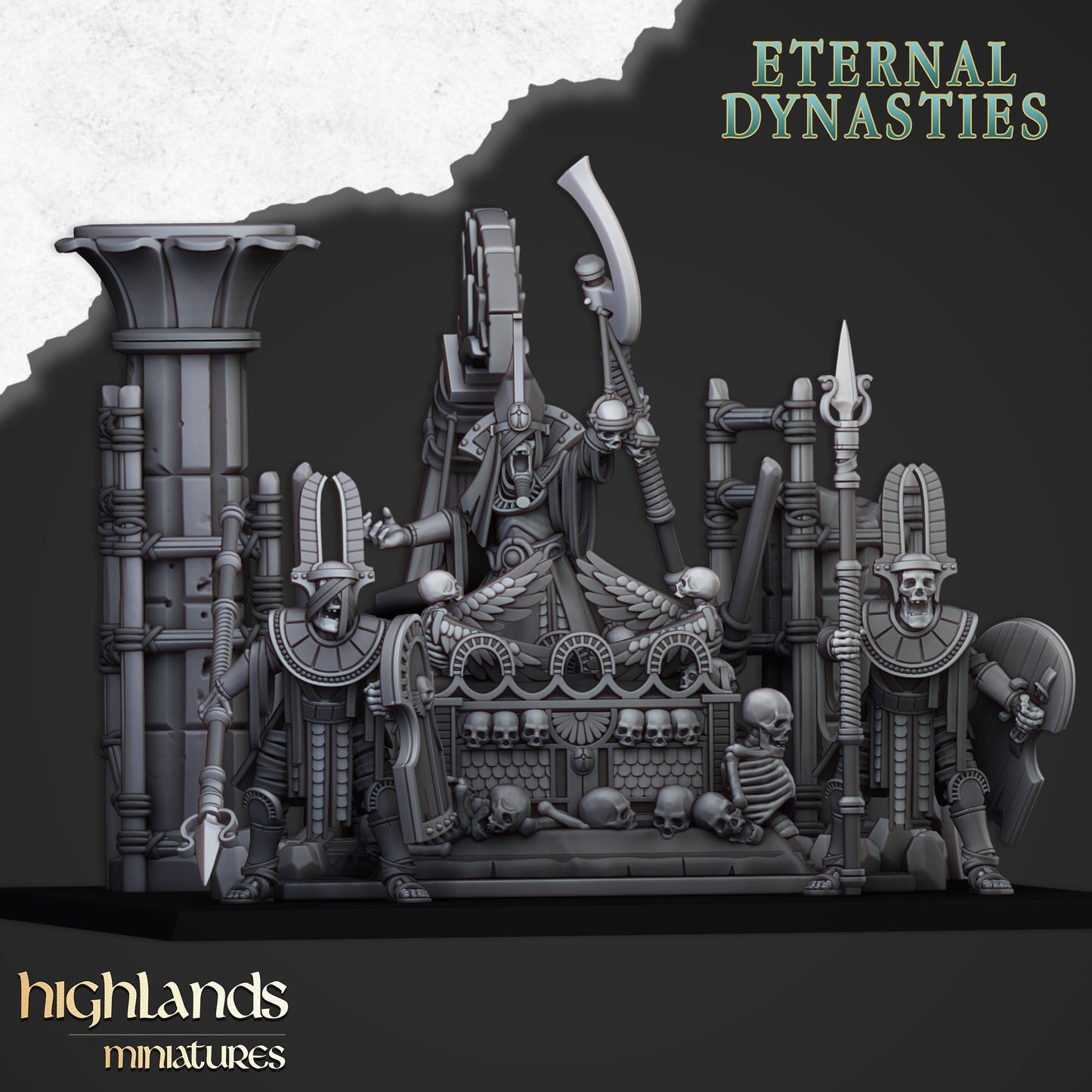 Eternal Dynasties Pharaoh Funeral Ship  - Highlands Miniatures