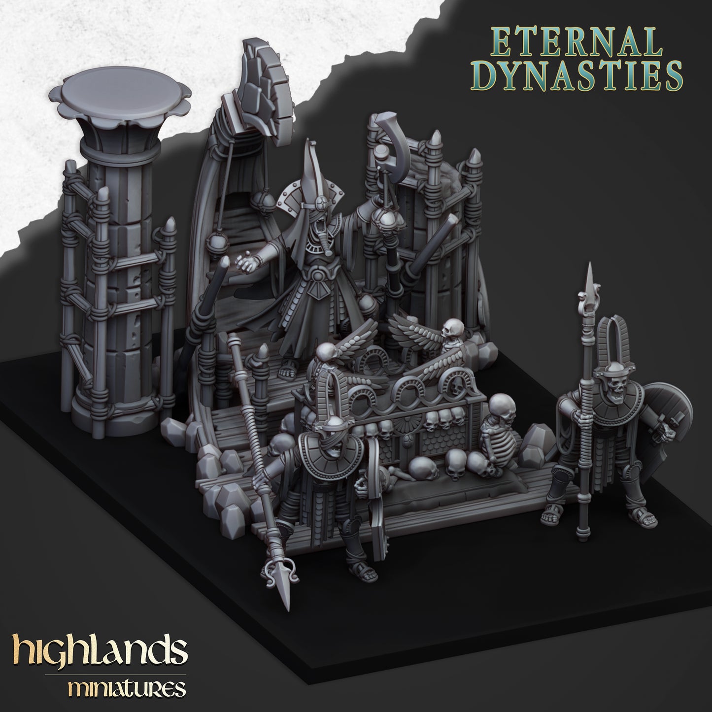 Eternal Dynasties Pharaoh Funeral Ship  - Highlands Miniatures