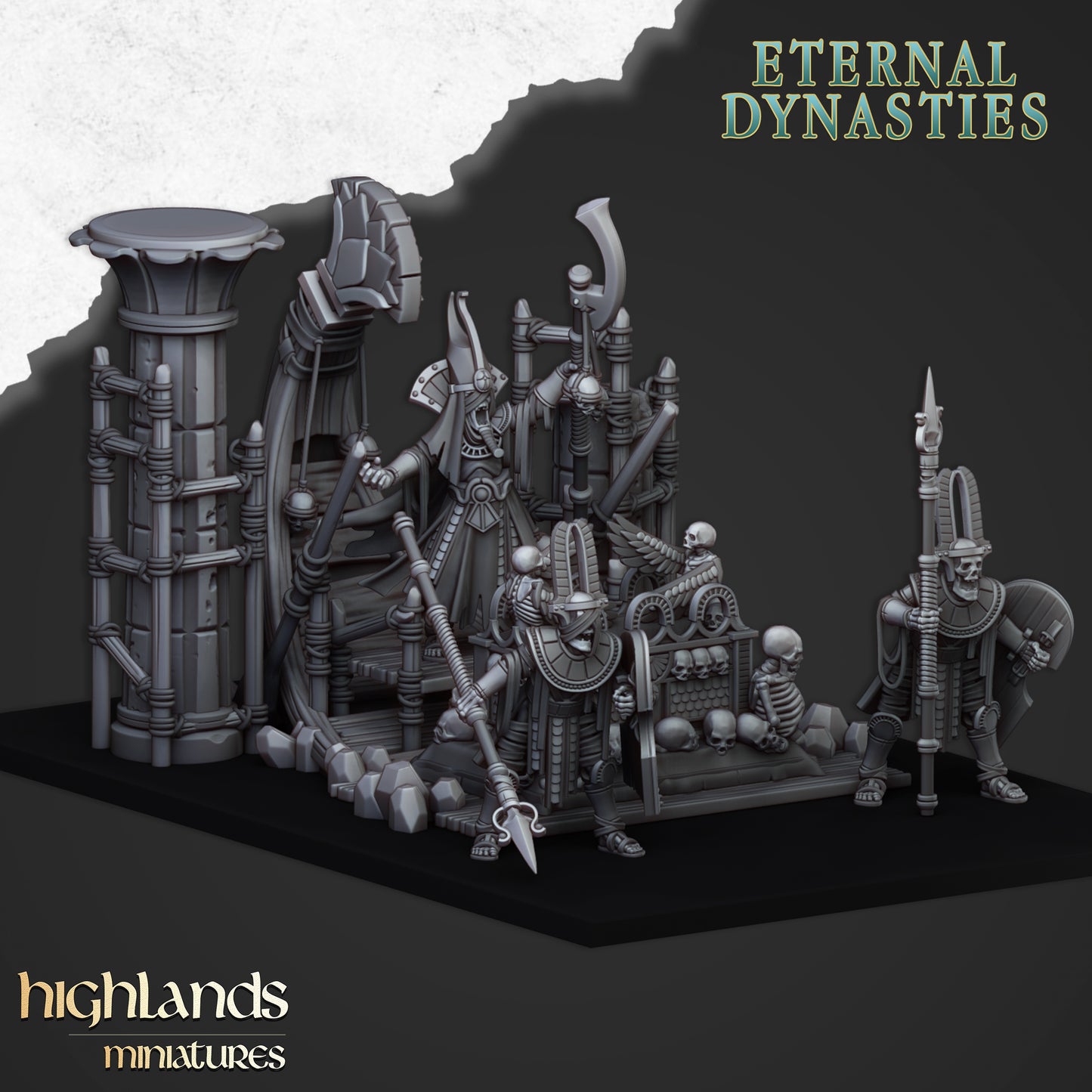 Eternal Dynasties Pharaoh Funeral Ship  - Highlands Miniatures