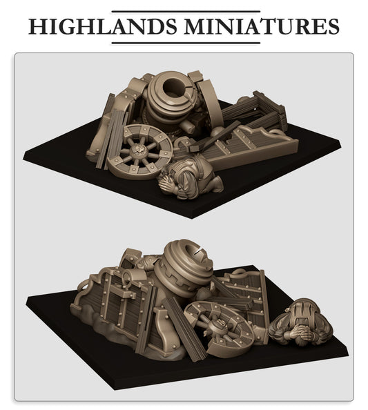 Sunland Exploded Mortar Fillers & Heroes - Highlands Miniatures