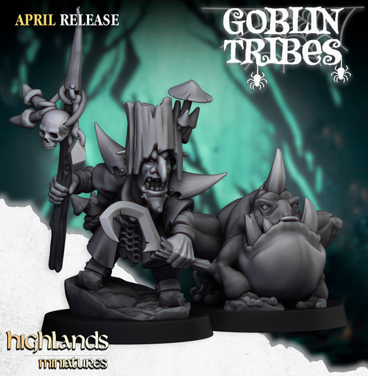 Swamp Goblin Grubnax and Croakulus - Highlands Miniatures