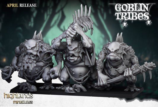 Swamp Trolls 3x- Highlands Miniatures