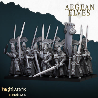 Aegean Elves Swords of Messara 15x - Highlands Miniatures