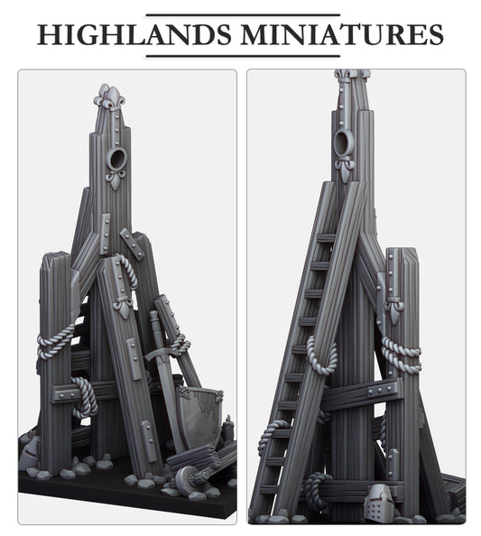 Gallia  Destroyed Trebuchet Fillers & Heroes - Highlands Miniatures