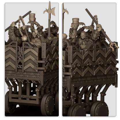 Sunland Armored Wagon with Crew  Fillers & Heroes - Highlands Miniatures