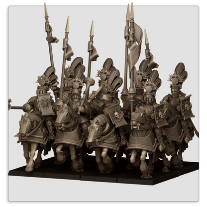 Sunland Chivalry Order Knights - Golden Flames 8x  Fillers & Heroes - Highlands Miniatures