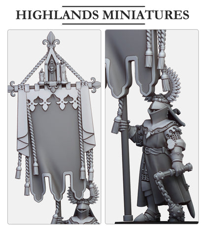 Gallia dismounted bsb 2 Fillers & Heroes - Highlands Miniatures