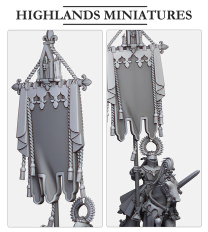 Gallia mounted bsb 2 Fillers & Heroes - Highlands Miniatures