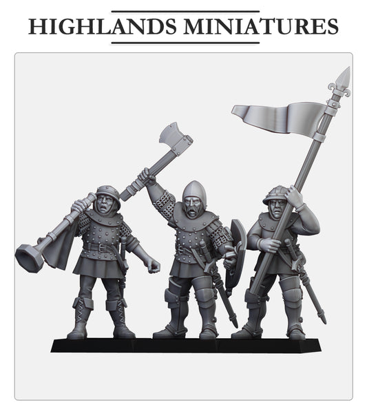 Gallia Shooters: Command Group Fillers & Heroes - Highlands Miniatures