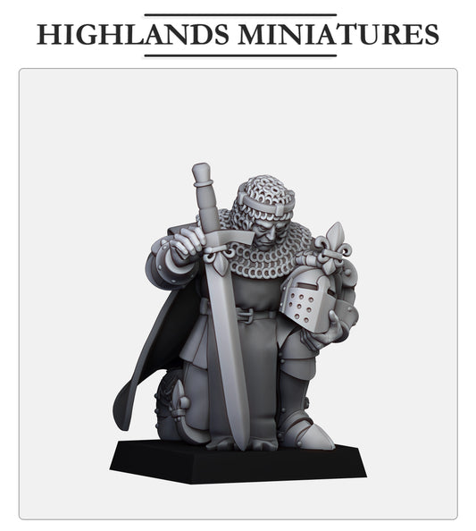 Gallia  praying knight Fillers & Heroes - Highlands Miniatures