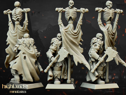 Transilvanya Undead Blackwatch Command Group unit 3x - Highlands Miniatures
