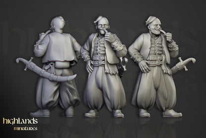Volhynia Harbor Cossacks 10x - Highlands Miniatures