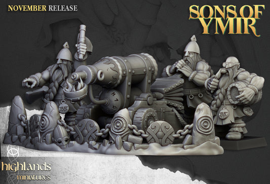 Dwarf Artillery Flamethrower - Highlands Miniatures