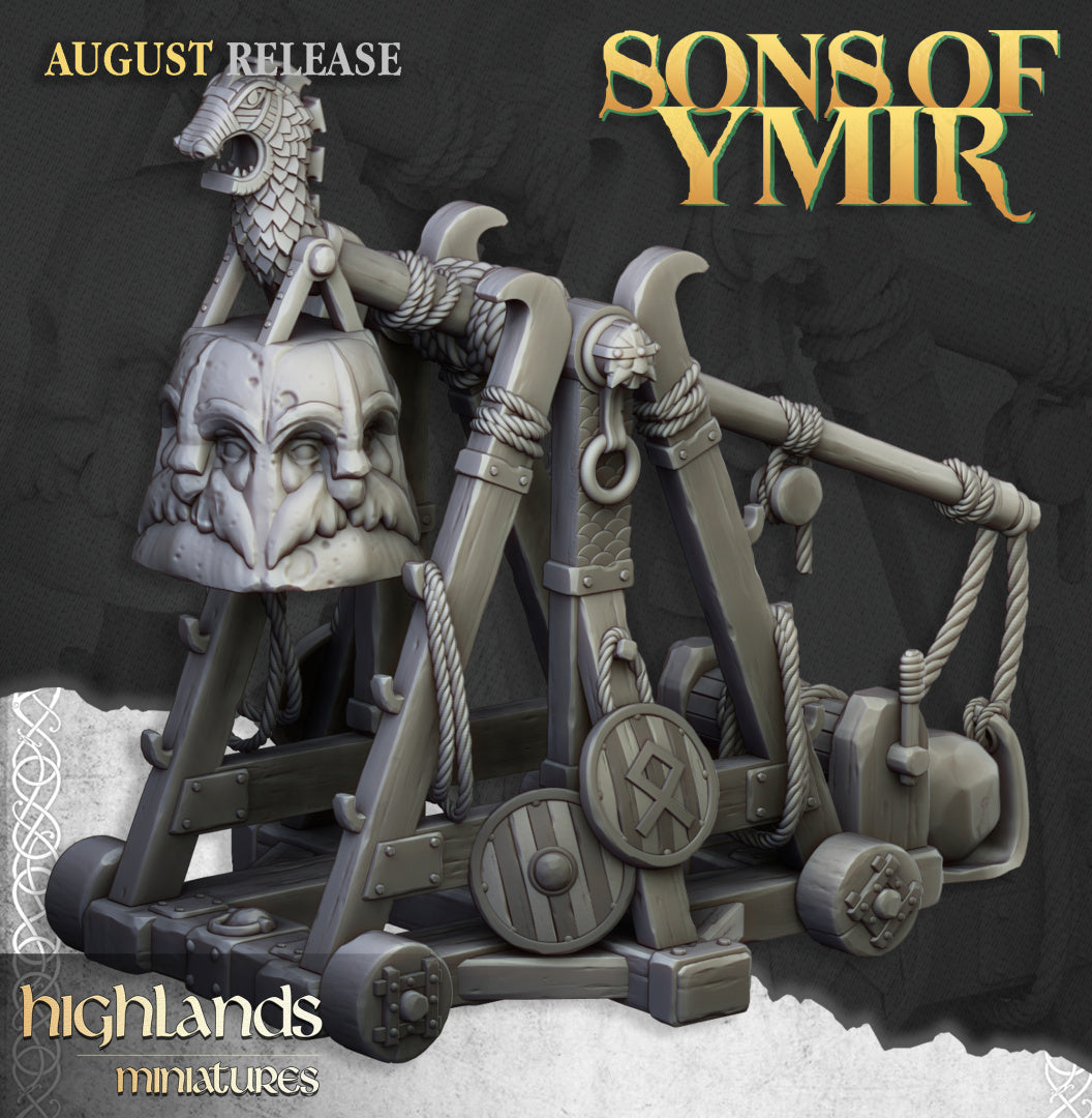 Dwarf Old Siege Engines Catapult - Highlands Miniatures