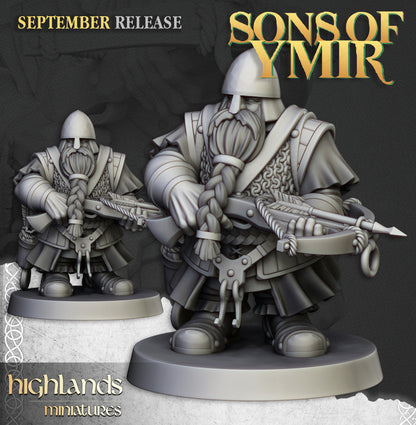 Dwarf Crossbowmen Unit 10x - Highlands Miniatures