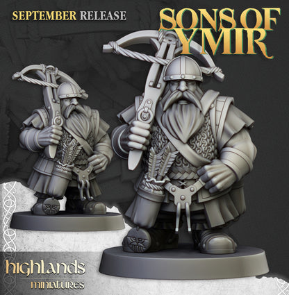 Dwarf Crossbowmen Unit 10x - Highlands Miniatures