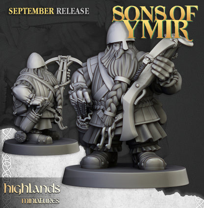 Dwarf Crossbowmen Unit 10x - Highlands Miniatures