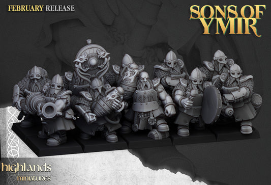 Dwarf Firespitters 10x  - Highlands Miniatures