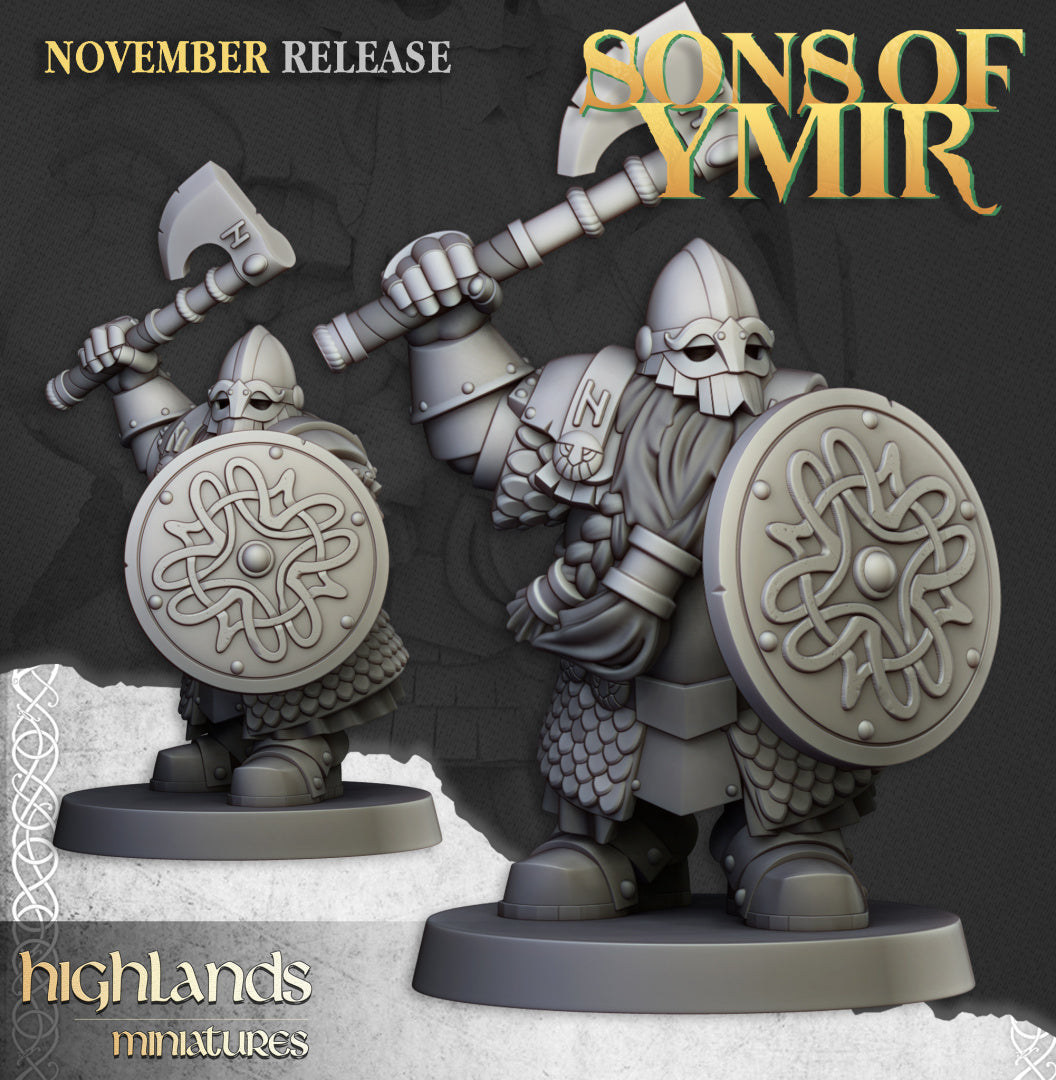Dwarf Huscarls Unit 20x - Highlands Miniatures