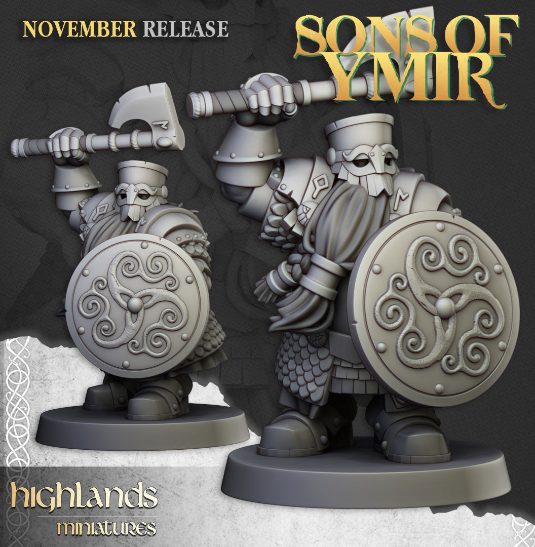 Dwarf Huscarls Unit 20x - Highlands Miniatures