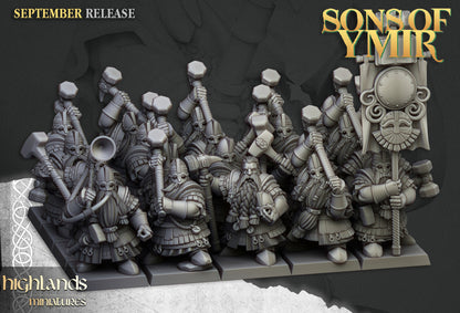 Dwarf Kingsguard unit 20x - Highlands Miniatures