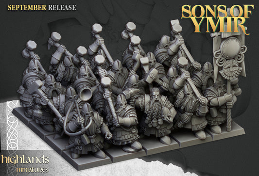 Dwarf Kingsguard unit 20x - Highlands Miniatures