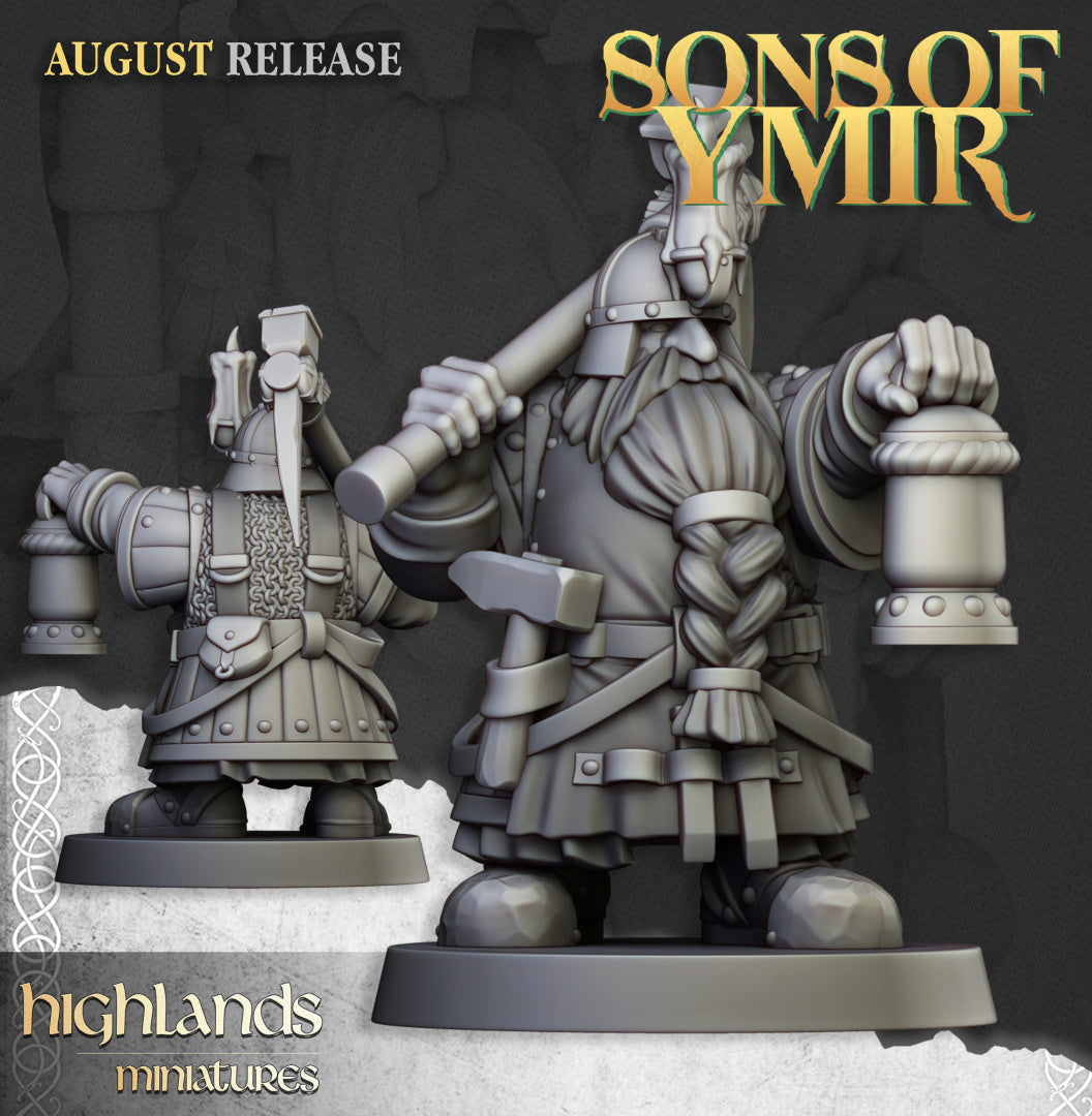 Dwarfs Miners Unit 12x - Highlands Miniatures