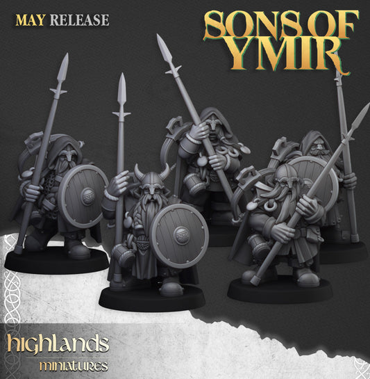Dwarf Rangers with spears - Highlands Miniatures