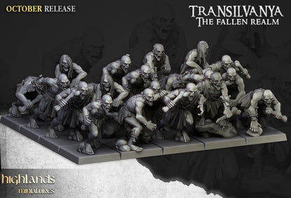 Transilvanya Ghouls Unit 20x - Highlands Miniatures