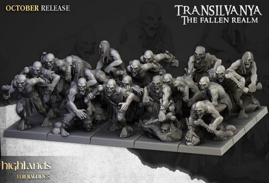 Transilvanya Ghouls Unit 20x - Highlands Miniatures