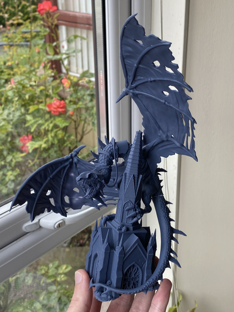 Transilvanya Ezekiel, Lord Necromancer on Flying Monster- Highlands Miniatures