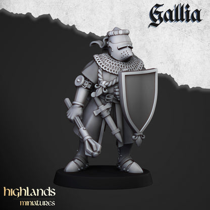 Knights of Gallia on Foot 20x - Highlands Miniatures