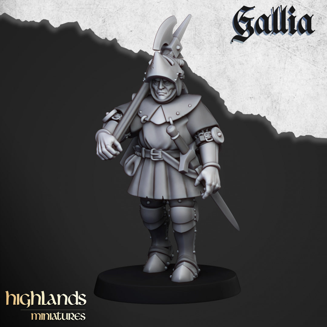 Knights of Gallia on Foot 20x - Highlands Miniatures