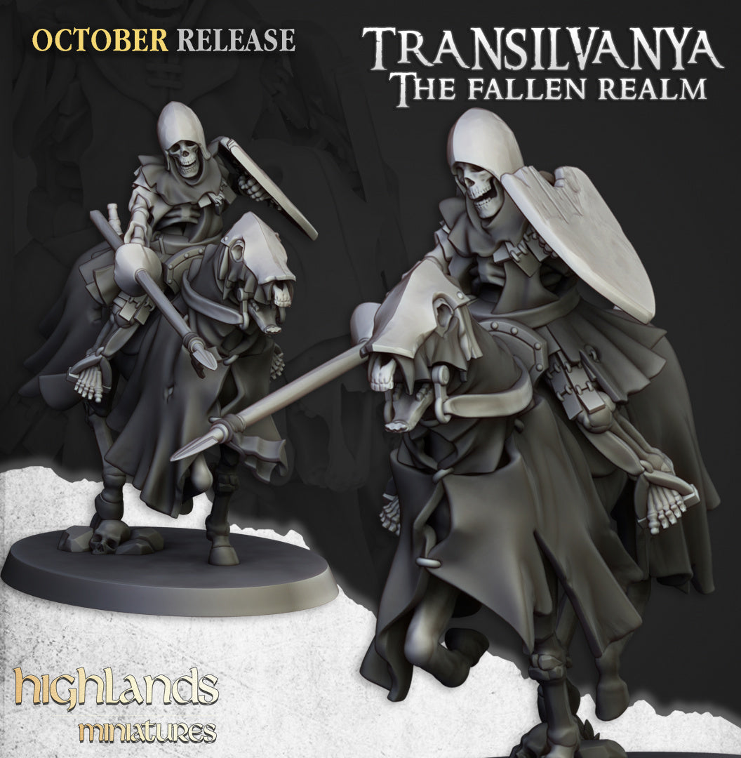 Transilvanya Mounted Skeletons 10x - Highlands Miniatures