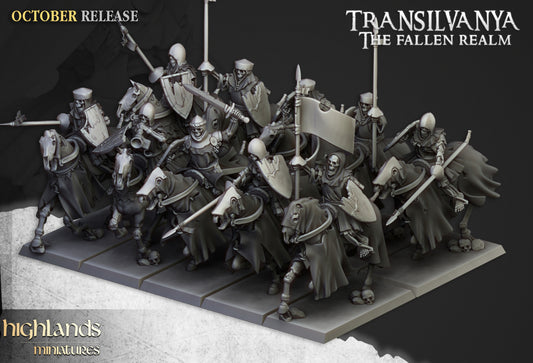 Transilvanya Mounted Skeletons 10x - Highlands Miniatures