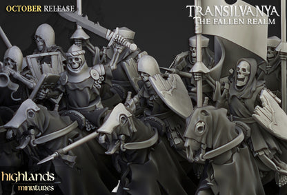 Transilvanya Mounted Skeletons 10x - Highlands Miniatures