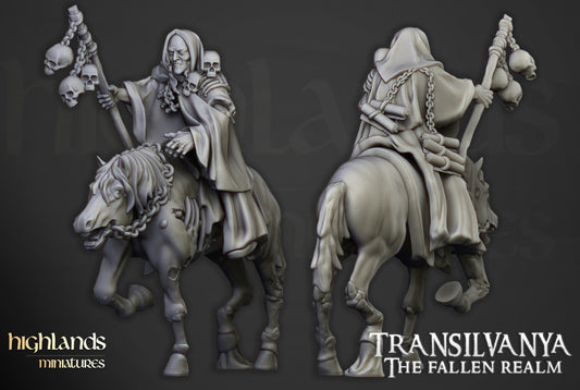 Transilvanya The Necromancers on horse 1x - Highlands Miniatures