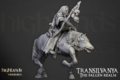 Transilvanya The Necromancers on horse 1x - Highlands Miniatures