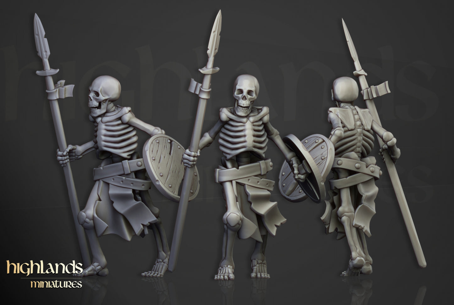 Transilvanya Skeleton Warriors Unit 20x - Highlands Miniatures