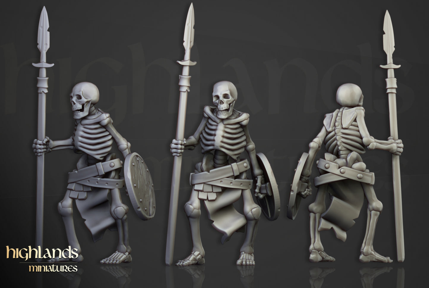 Transilvanya Skeleton Warriors Unit 20x - Highlands Miniatures