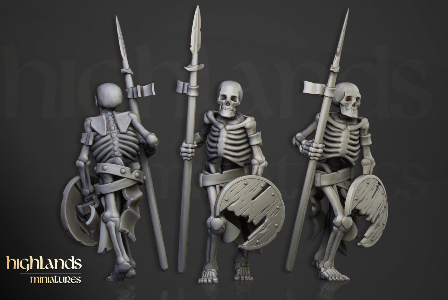Transilvanya Skeleton Warriors Unit 20x - Highlands Miniatures