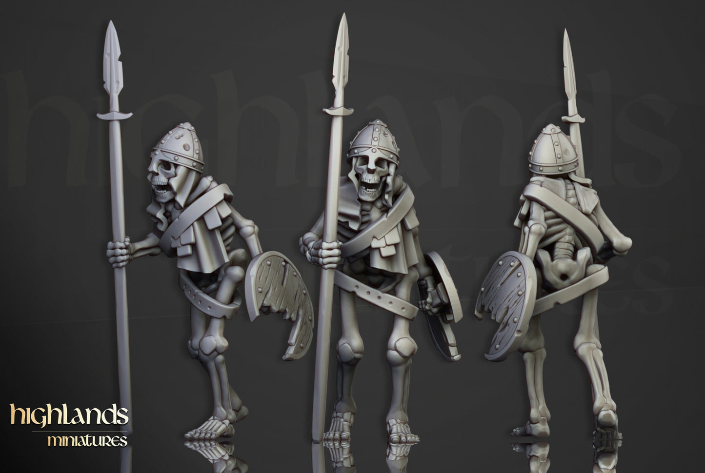 Transilvanya Skeleton Warriors Unit 20x - Highlands Miniatures