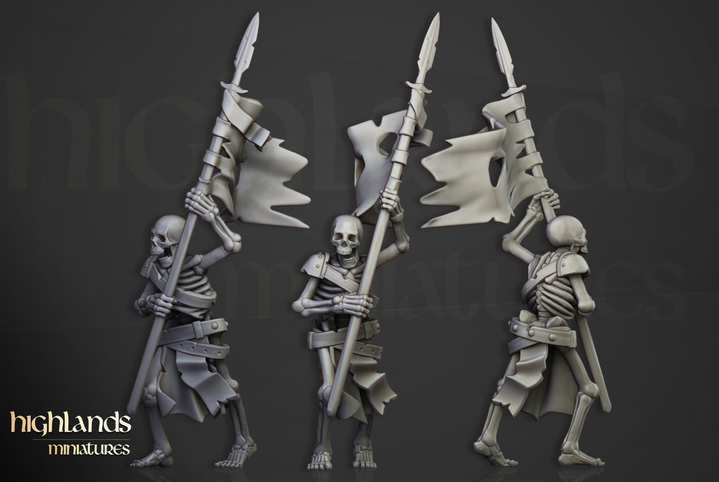 Transilvanya Skeleton Warriors Unit 20x - Highlands Miniatures