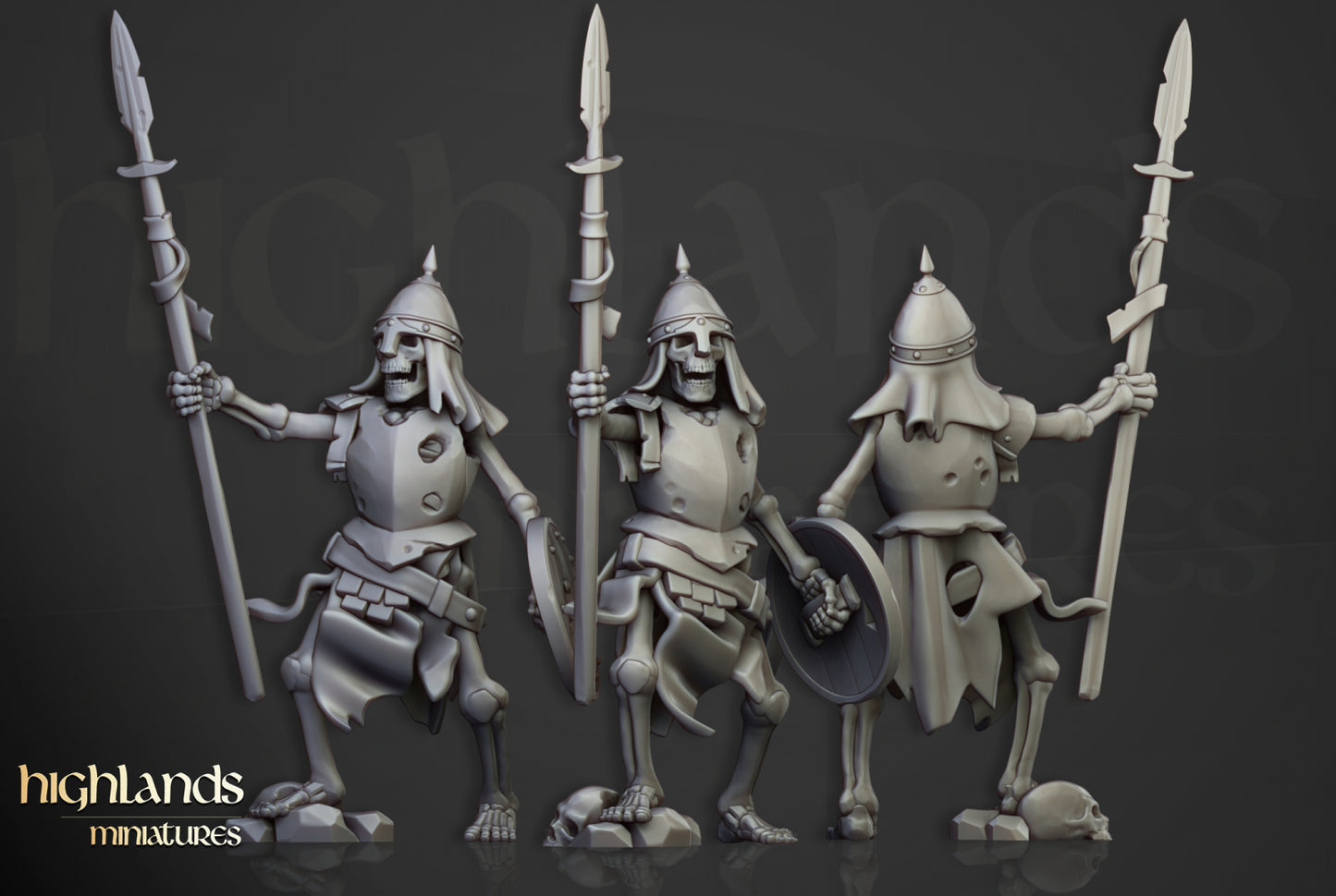 Transilvanya Skeleton Warriors Unit 20x - Highlands Miniatures