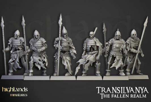 Transilvanya Skeleton Boyar Guard 15x - Highlands Miniatures