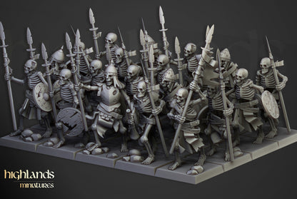 Transilvanya Skeleton Warriors Unit 20x - Highlands Miniatures
