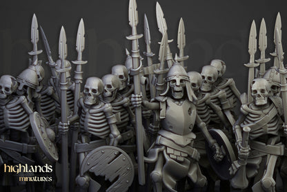 Transilvanya Skeleton Warriors Unit 20x - Highlands Miniatures