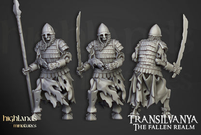Transilvanya Skeleton Boyar Guard 15x - Highlands Miniatures